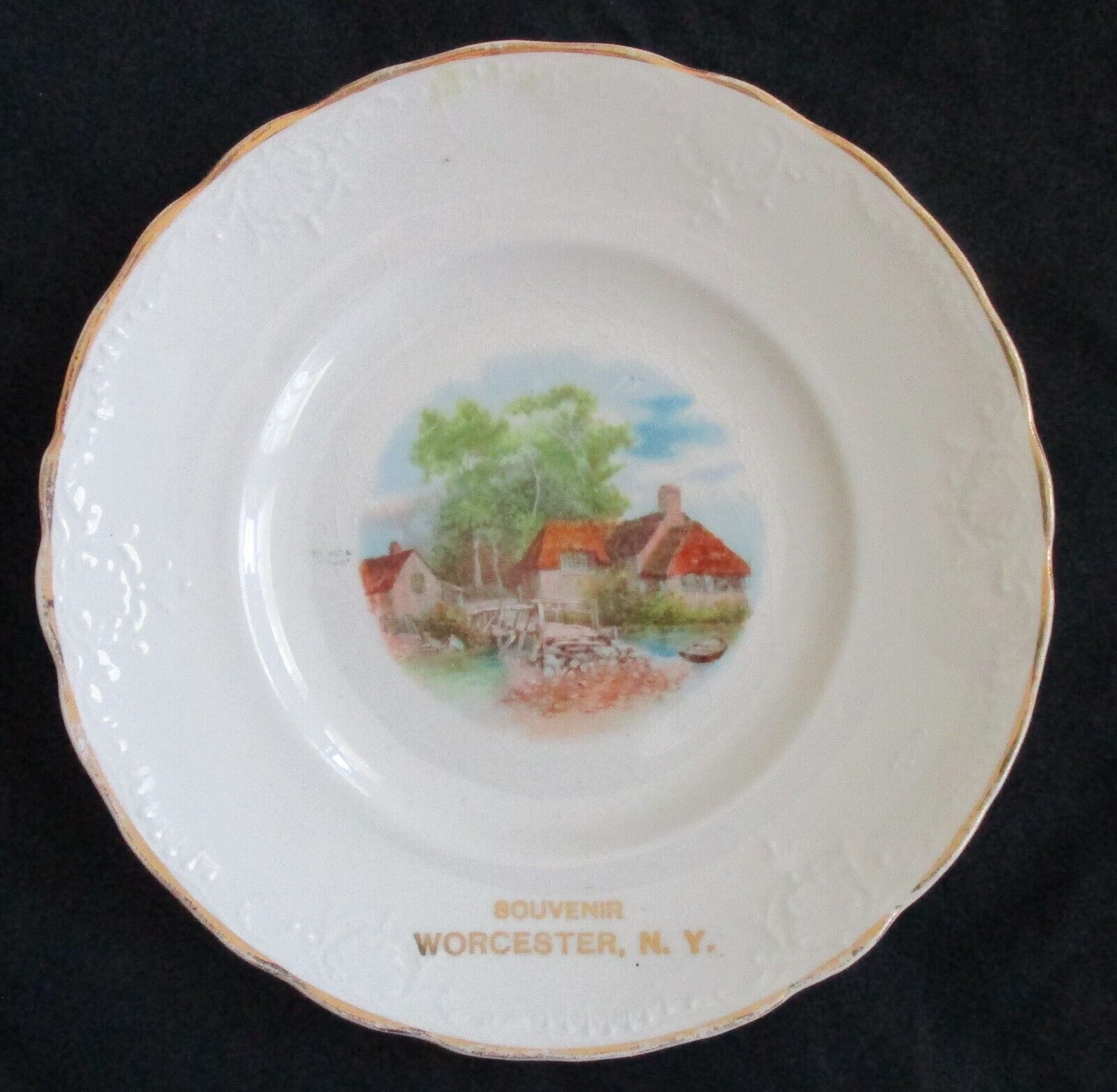 Circa 1910 Souvenir Dish Worcester New York