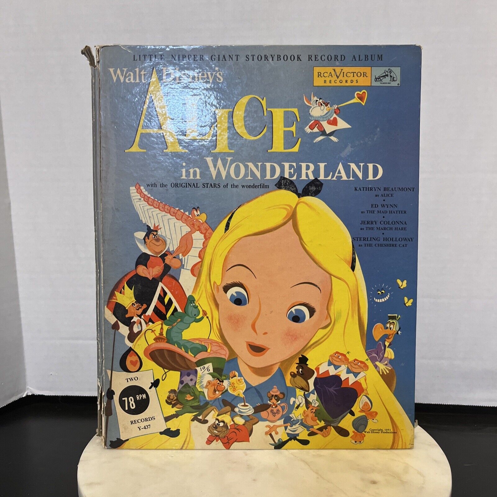 Walt Disney’s Alice in Wonderland-1951-Two 78 RPM RCA Victor Records