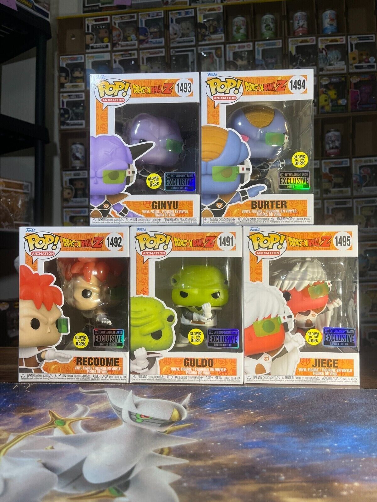 Funko Pop Dragon Ball Z Ginyu Force Set of 5 - EE Exclusive Glow in the Dark