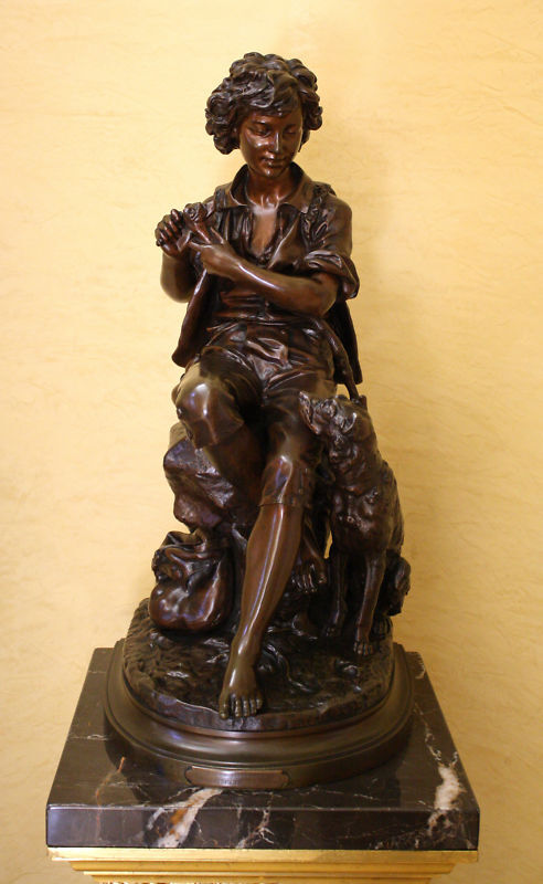 MAGNIFICENT 19 th c  FRENCH BRONZE BY EUGENE AIZELIN , MUSEUM PIECE BRONZE 
