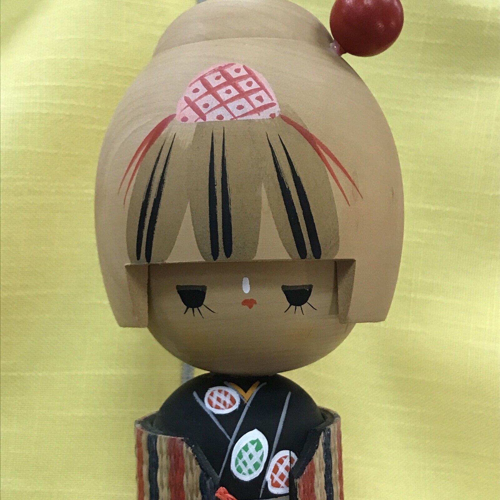 Kokeshi Doll Japanese Sosaku Handmade Wood 9.5”