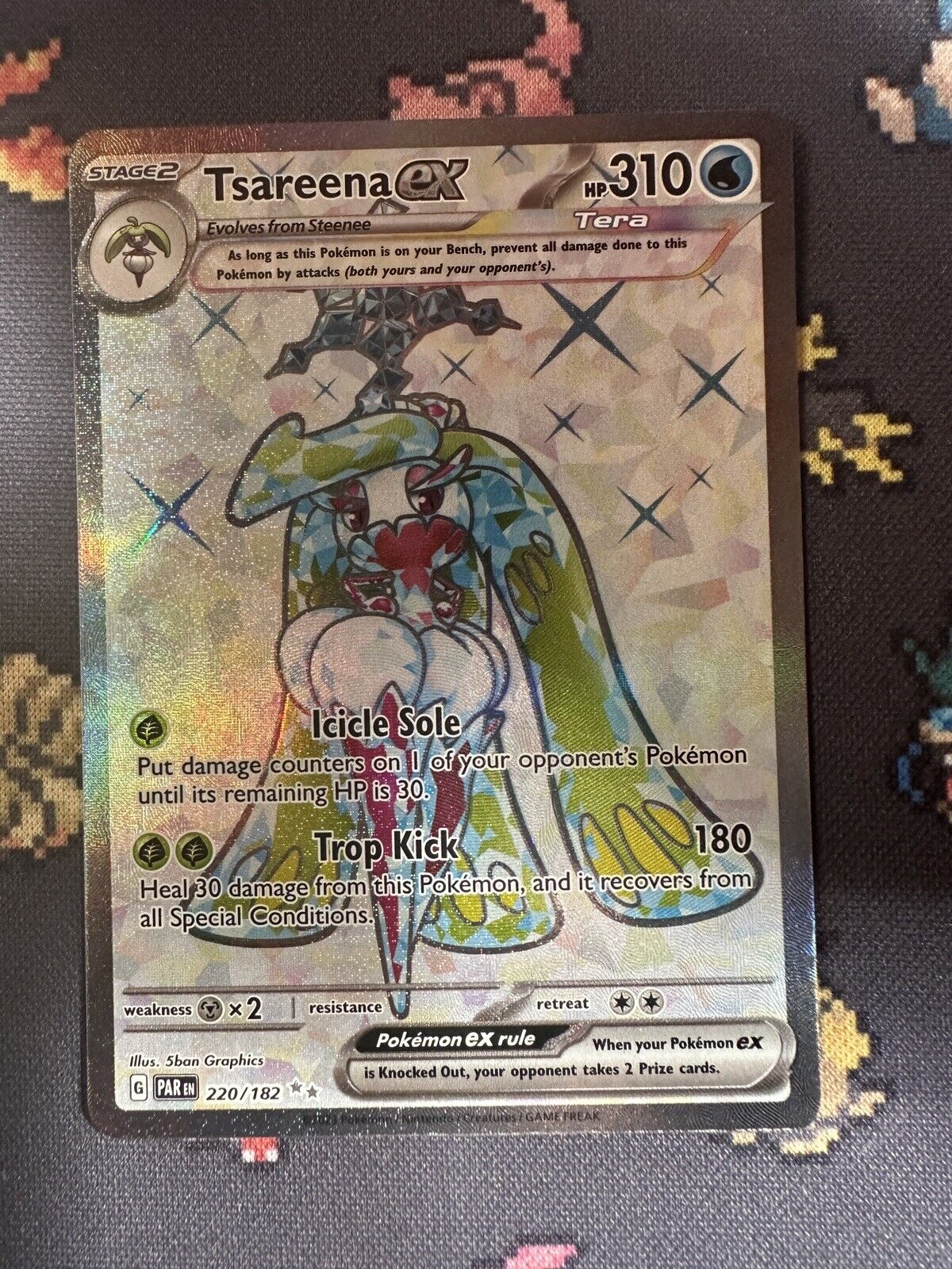 Pokemon Card Tsareena EX 220/182 Full Art Ultra Rare Paradox Rift Near Mint