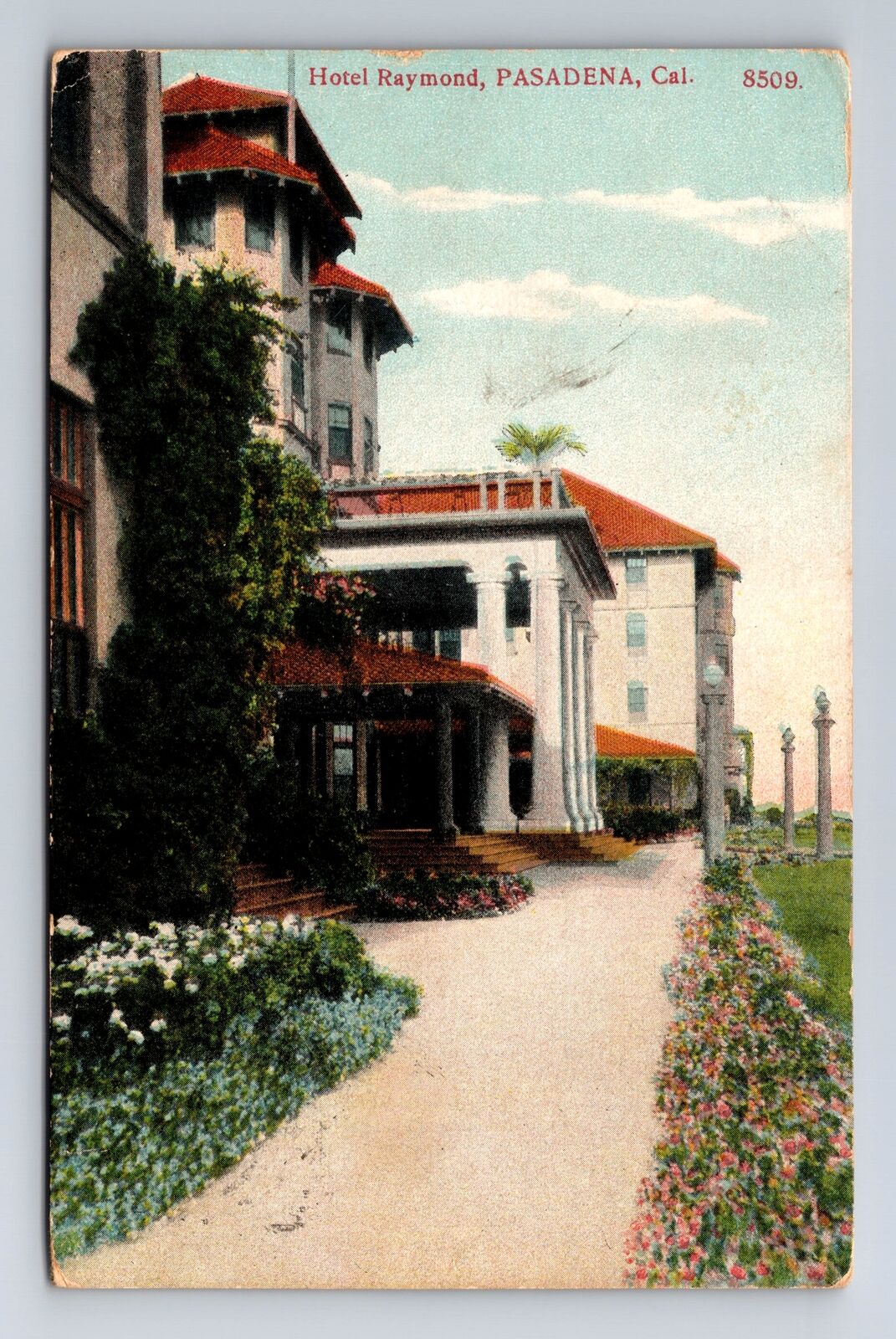 Pasadena CA-California, Hotel Raymond, Advertising, Souvenir Vintage Postcard