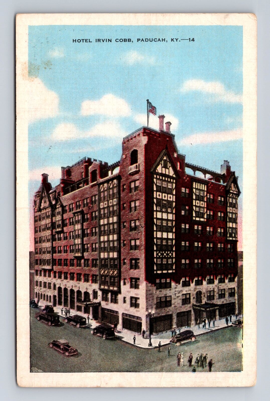 Paducah KY-Kentucky, Hotel Irvin Cobb, Antique, Vintage c1942 Souvenir Postcard