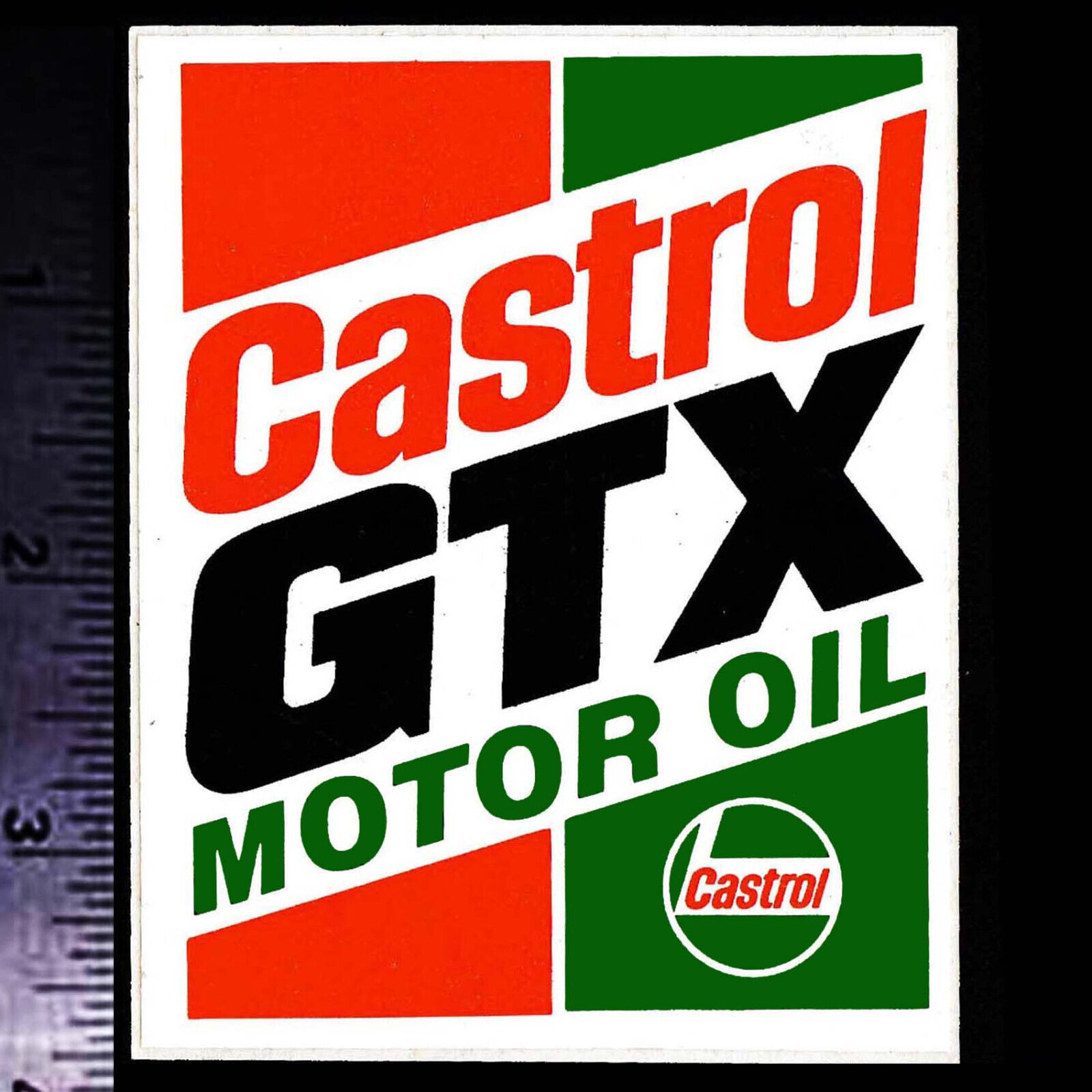 CASTROL GTX Motor Oil - Original Vintage 1970\'s Racing Decal/Sticker B
