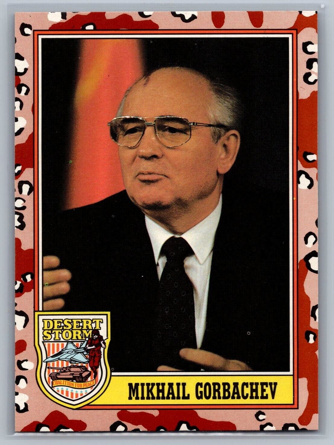 1991 Topps Desert Storm Mikhail Gorbachev #185 Series 3 - Pack Fresh NM-MT
