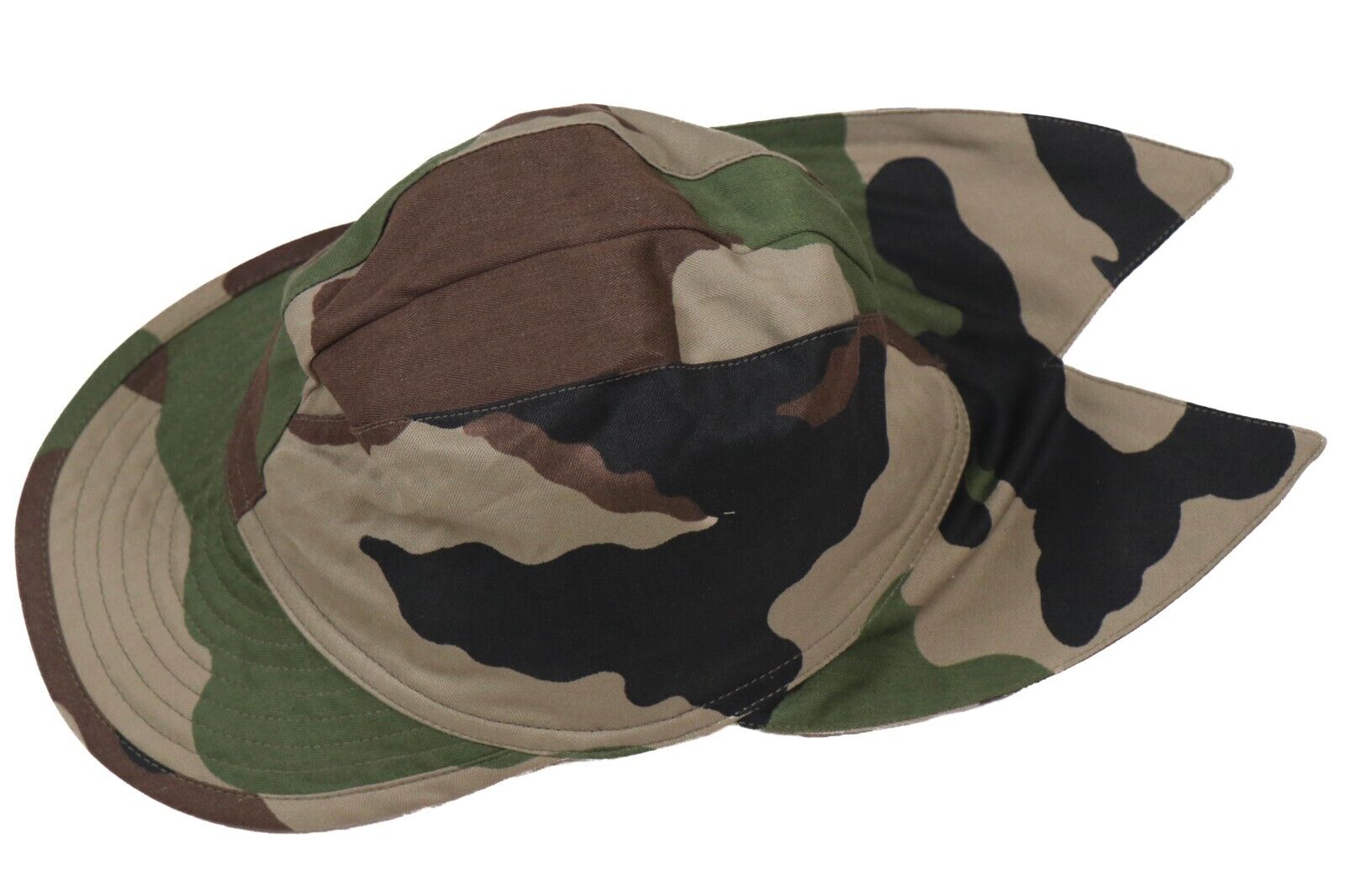 Large 59- French Army Military CCE Woodland Camouflage Field Cap Hat Swallowtail