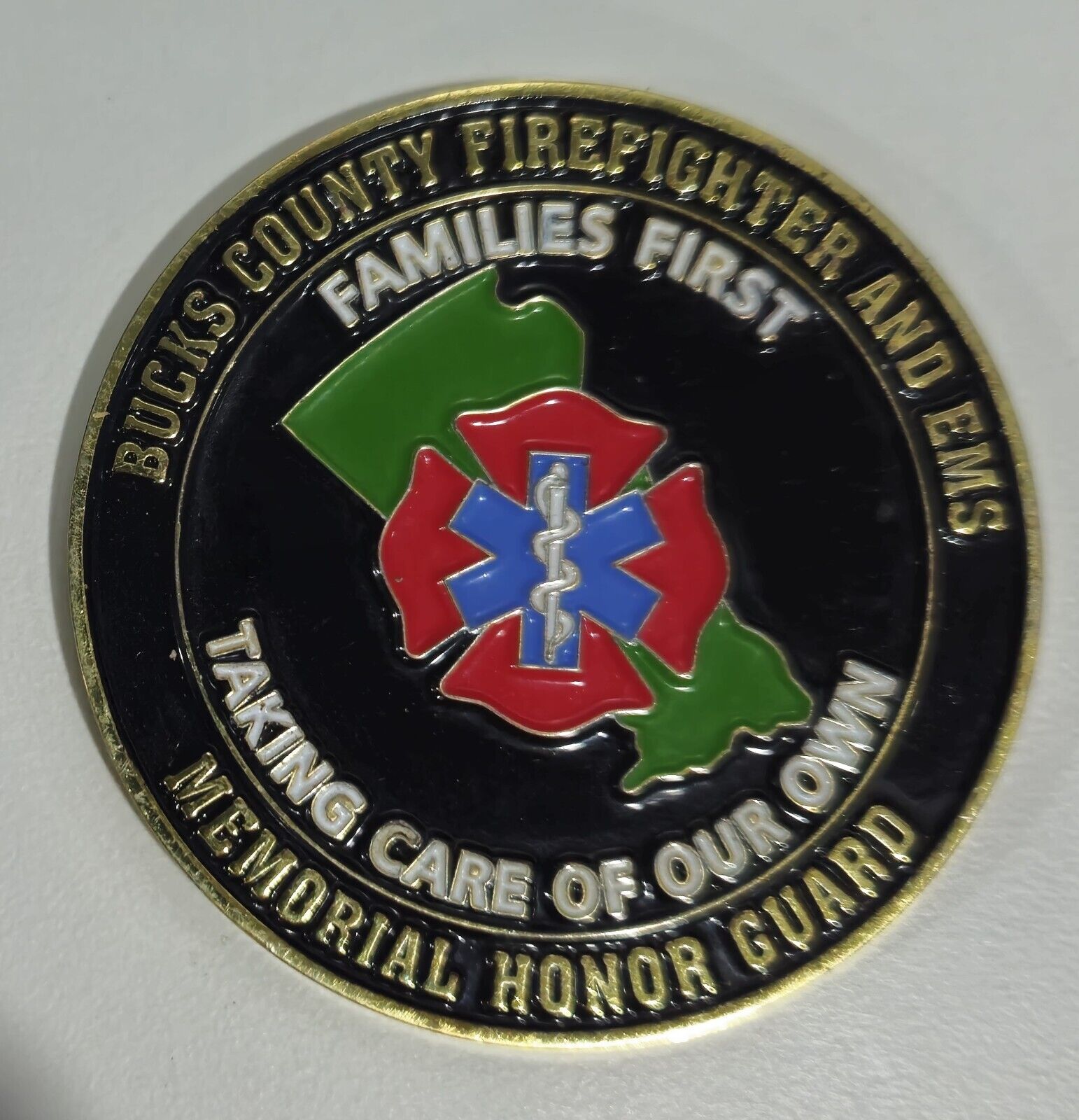 Bucks County Firefighter & EMS Memorial Honor Guard Challenge coin