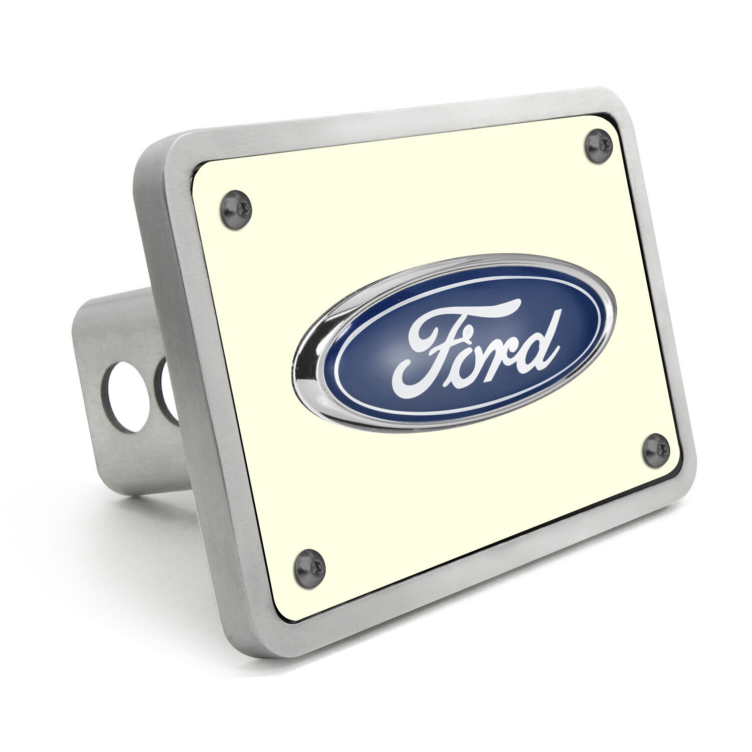 Ford 3D Logo Night Glow Luminescent Billet Aluminum 2 inch Tow Hitch Cover
