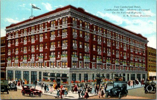 Postcard Fort Cumberland Hotel in Cumberland, Maryland