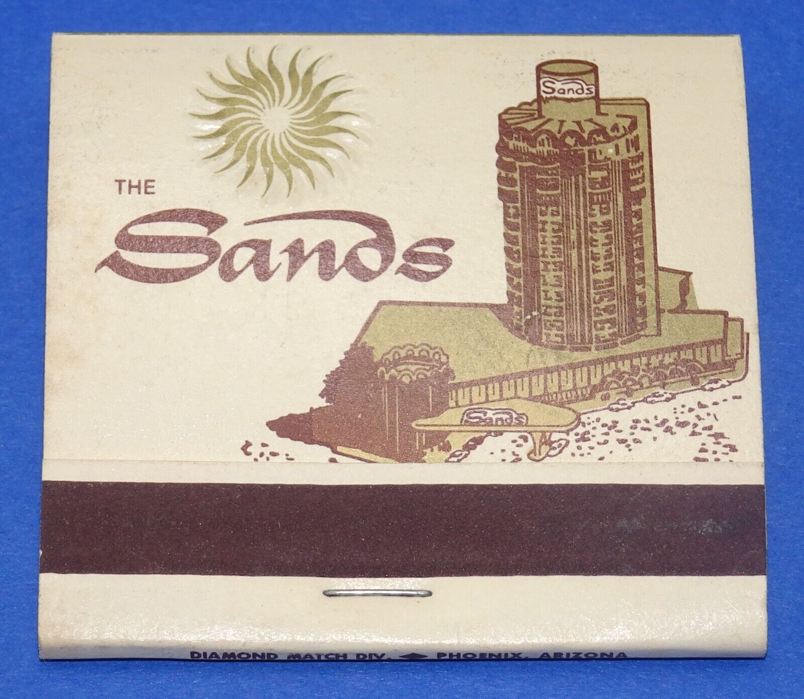 The Sands Las Vegas, NV. Vintage Front Strike Casino Matchbook Full Unstruck