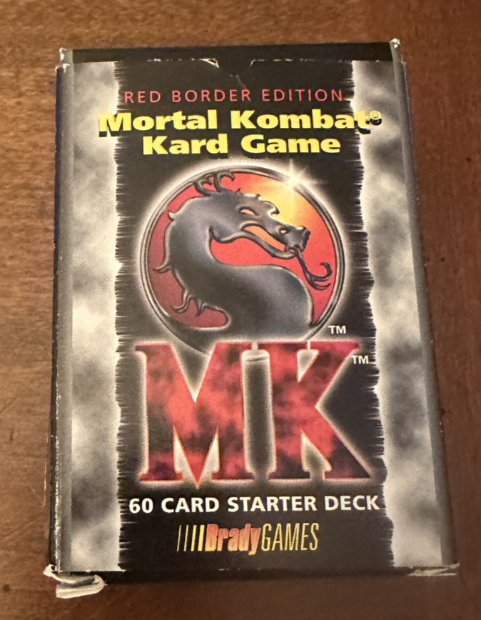 1992 MORTAL KOMBAT KARD GAME 60-CARD Starter Deck RED BORDER Opened 