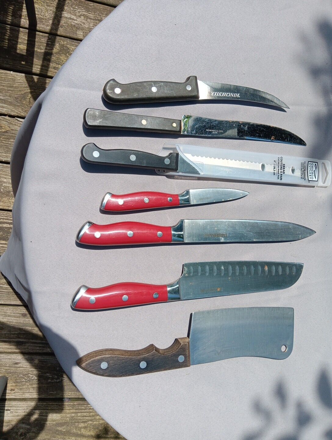 Vintage Butcher Knife Lot Of 7 Lot3