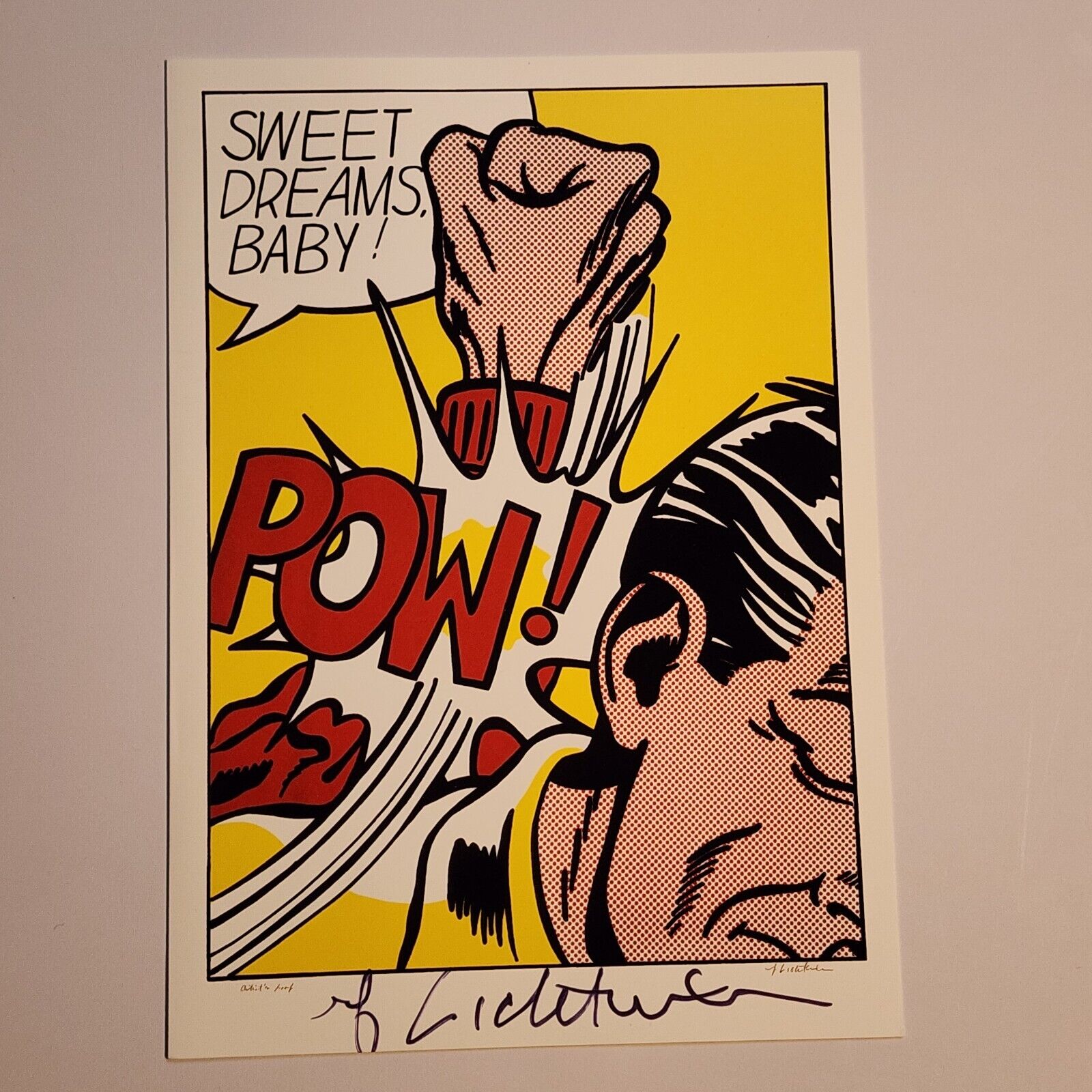Roy Lichtenstein Beckett BAS Signed Print Artist Painter Auto Autograph COA 2