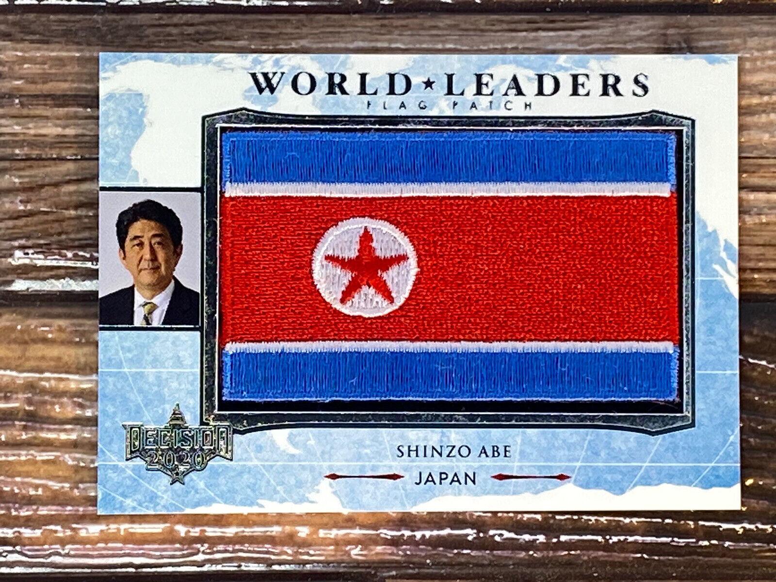 2020 Decision World Leaders Shinzo Abe Error Flag Patch Card #WL25