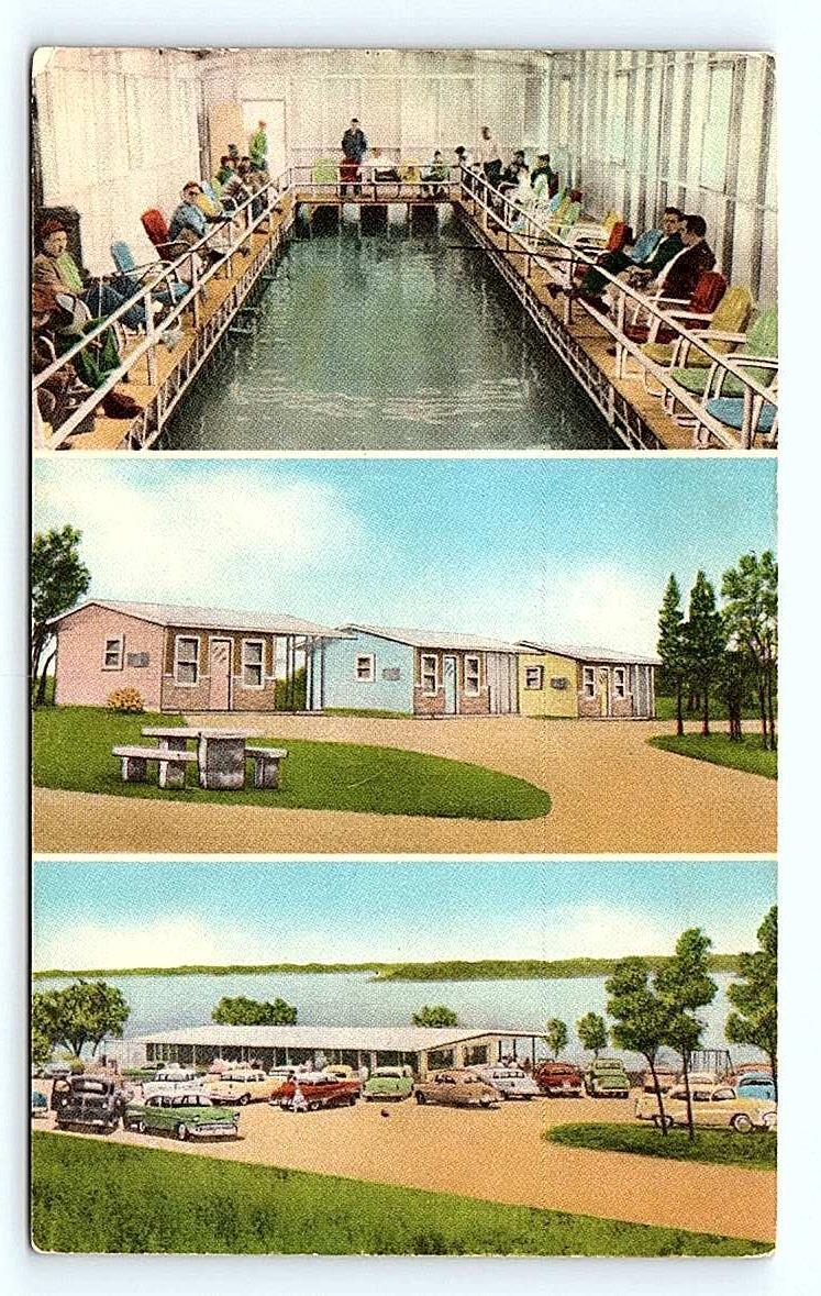 BELTON, TX Texas ~ FRANK'S LAKE VIEW INN c1950s Roadside Multiview Postcard