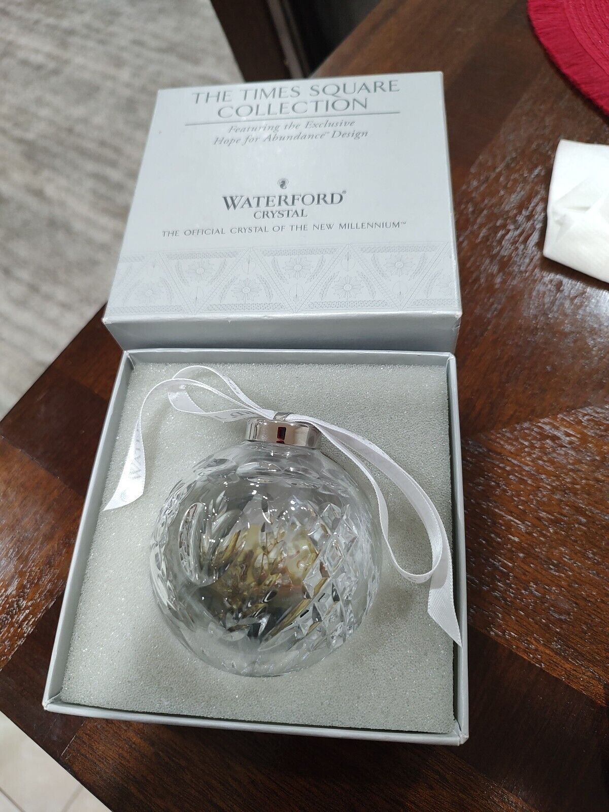 Waterford Crystal Times Square Ball Ornament In Box