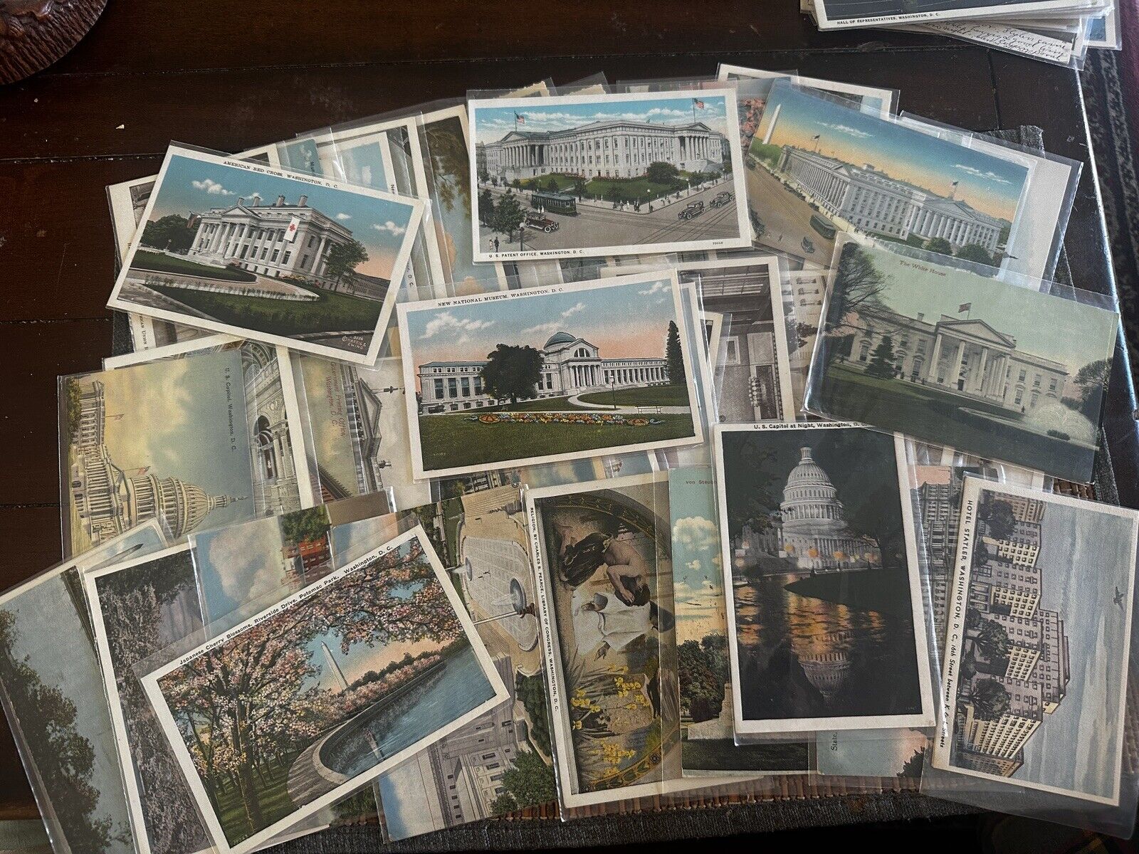 LOT of 100+  Assorted Vintage 20s-50s WASHINGTON DC Postcards