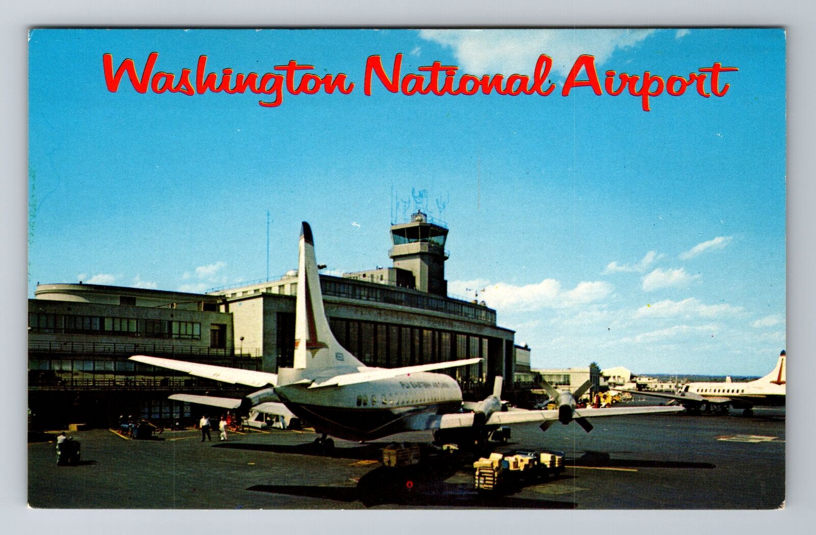 Washington D.C. Washington National Airport , Vintage Postcard