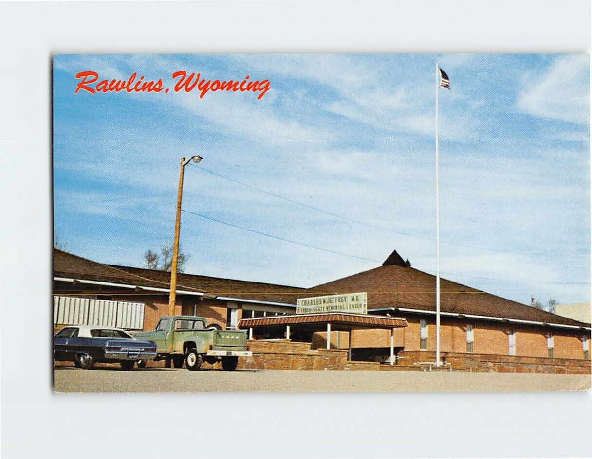 Postcard Jeffrey Center Rawlins Wyoming USA