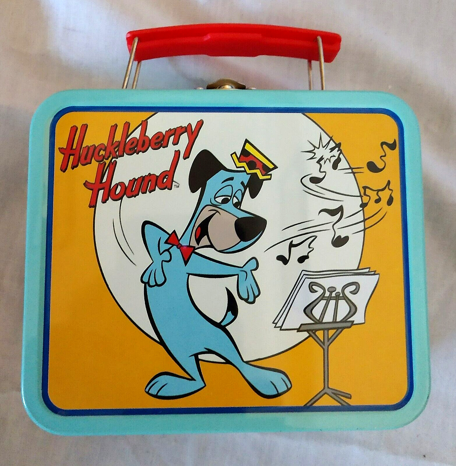 Huckleberry Hound HB Hanna Barbera Cartoon Mini Tin Metal Lunch Box New NOS 1999