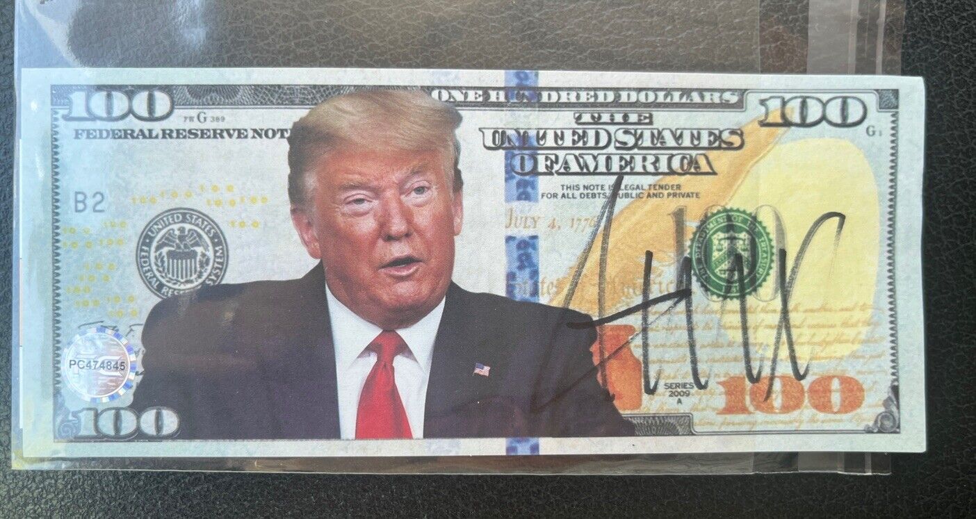 Donald Trump Autographed Signed Novelty Bill with COA