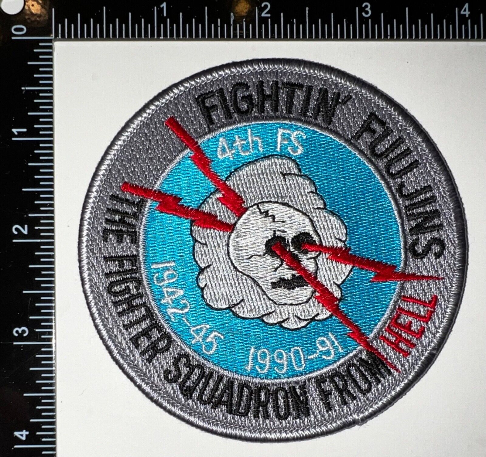 USAF 4th Fighter Squadron From Hell Fightin’ Fuujins 1942-45 1990-91 Patch