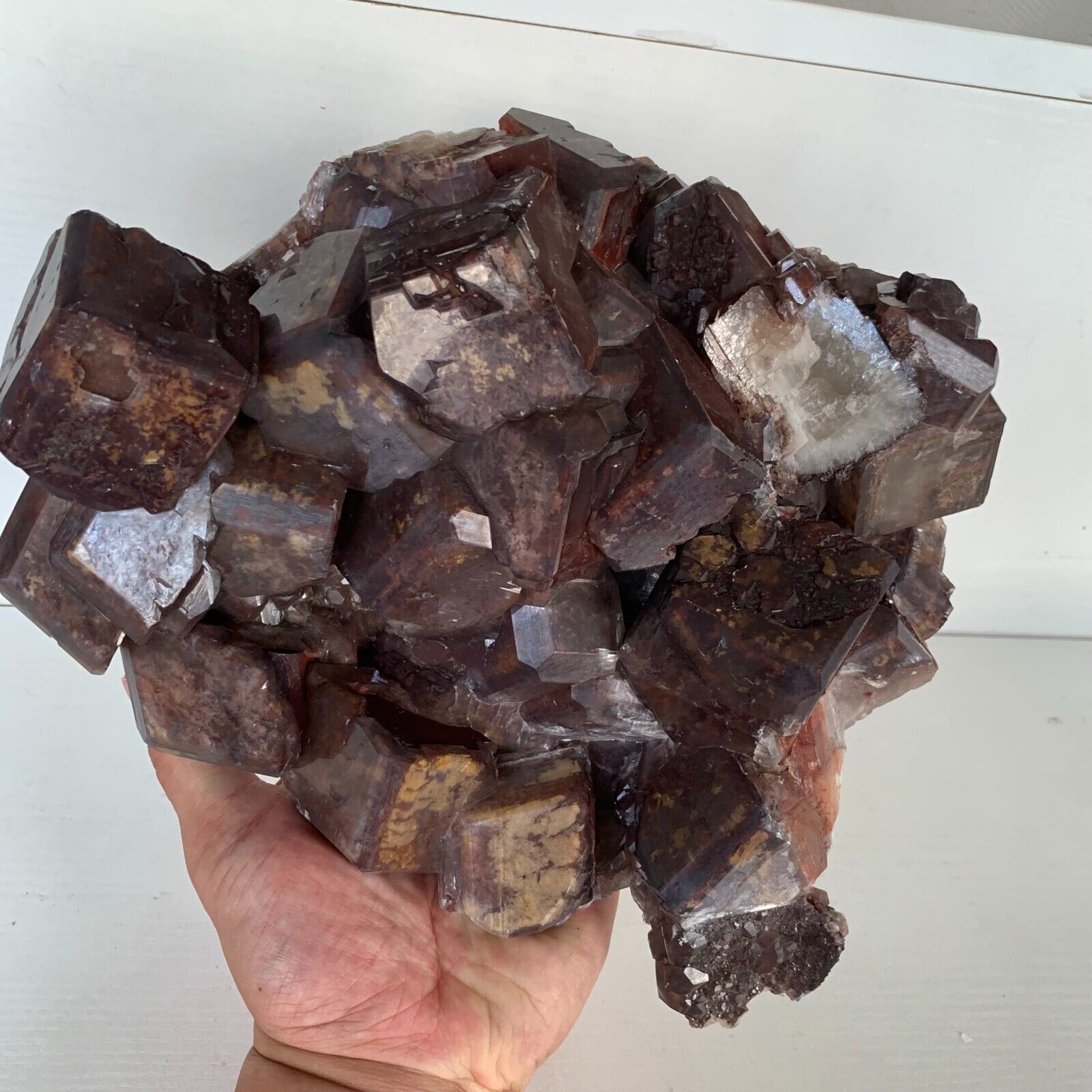 10.75LB Rare Natural Cube Chocolate Calcite Specimen Crystal Mineral