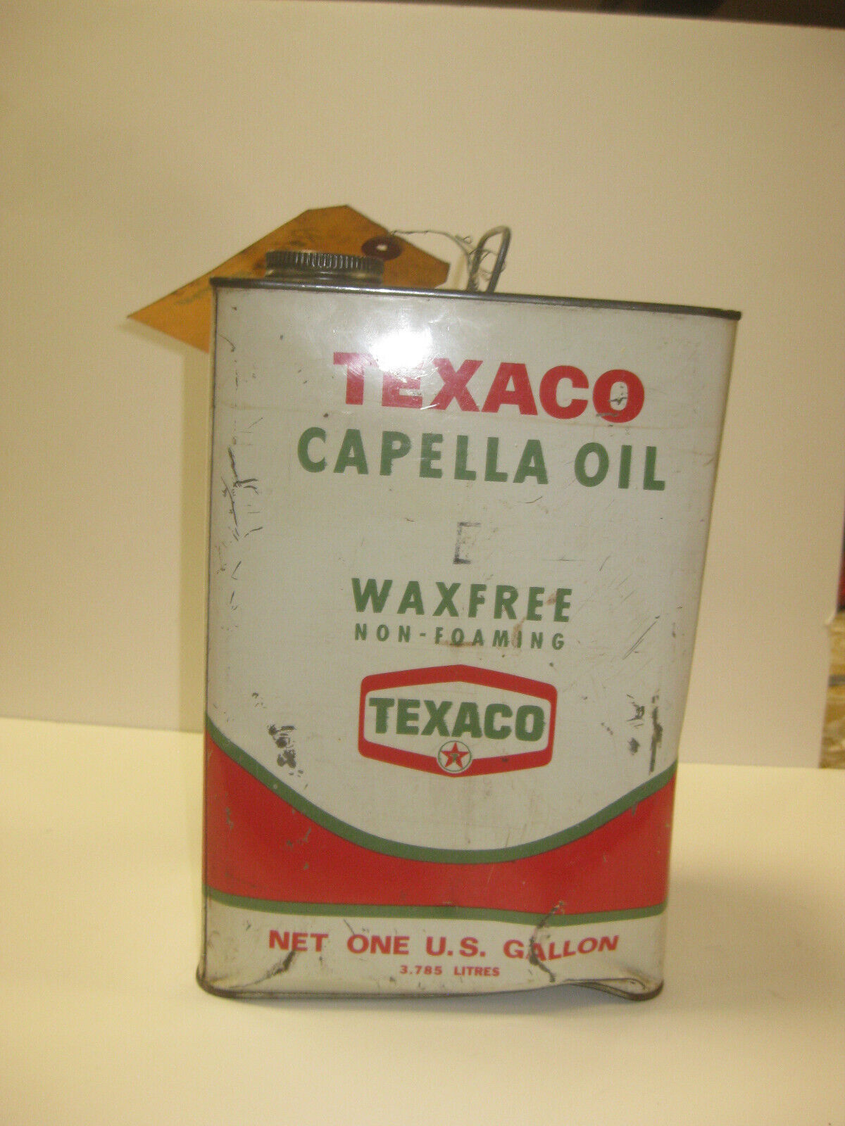 NOS Vintage Full  1950\'s -60\'s Texaco  Capella Advertising 1 Gallon Oil Can
