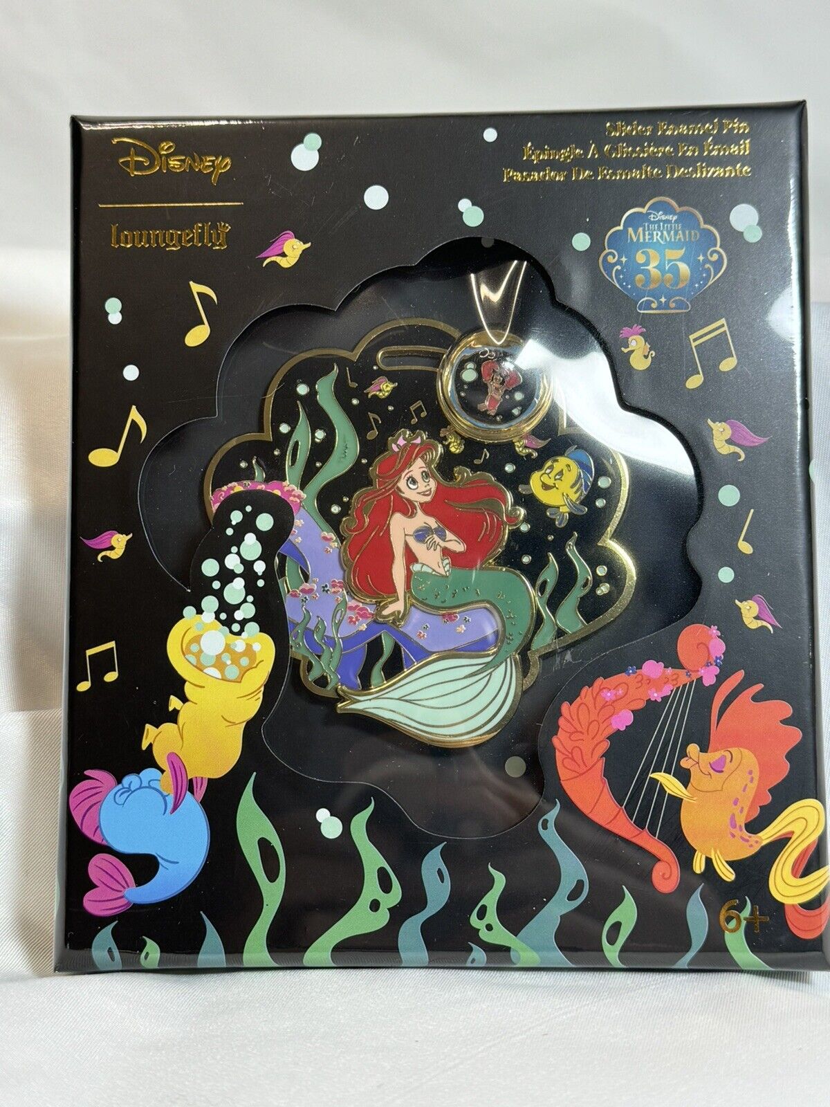 Disney 2024 35th The Little Mermaid Jumbo Pin Limited Edition 2300 Le2300