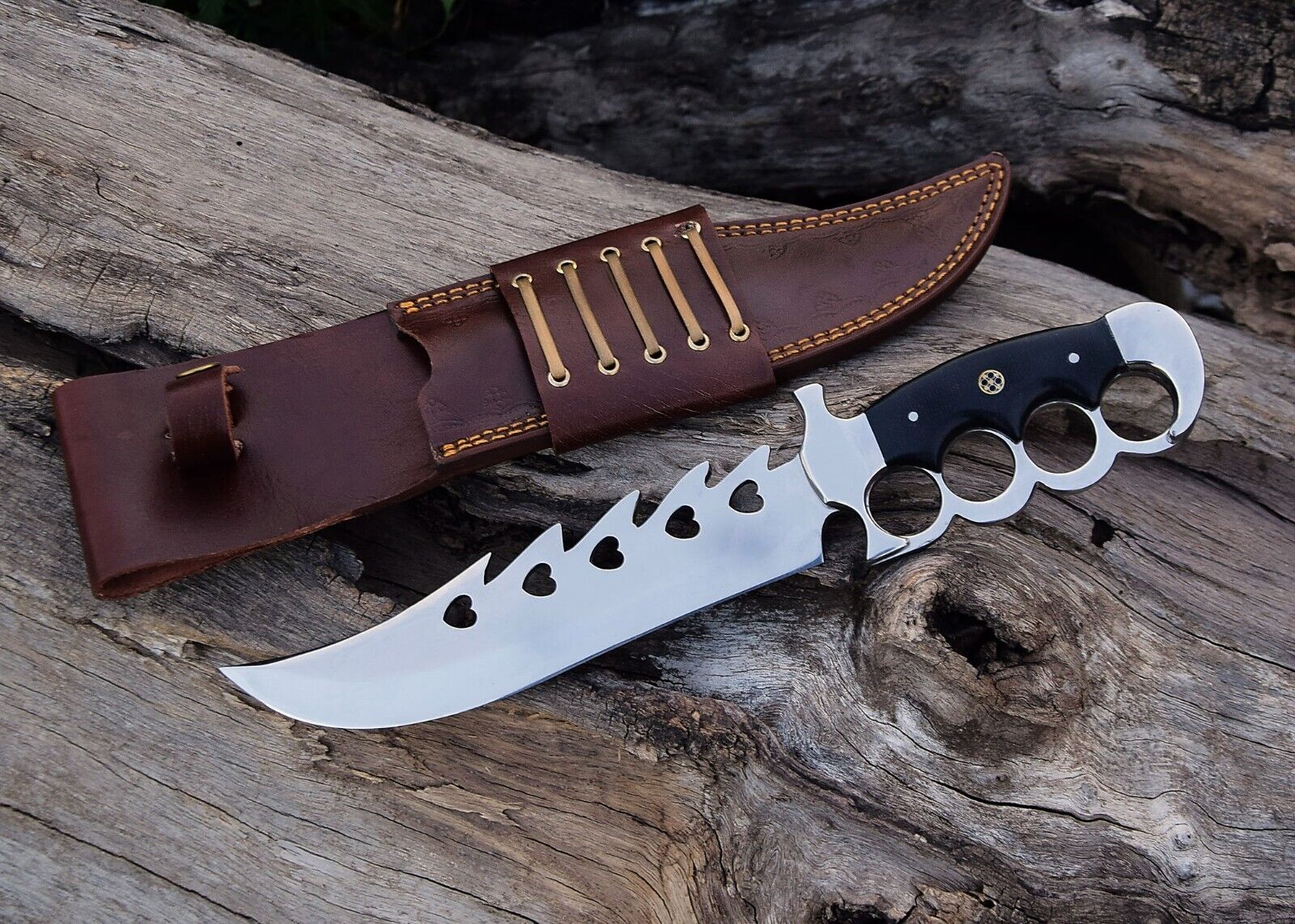 Custom Knife, Handmade Knife, Fixed Blade Knife, With Leather Sheath, Bush craft