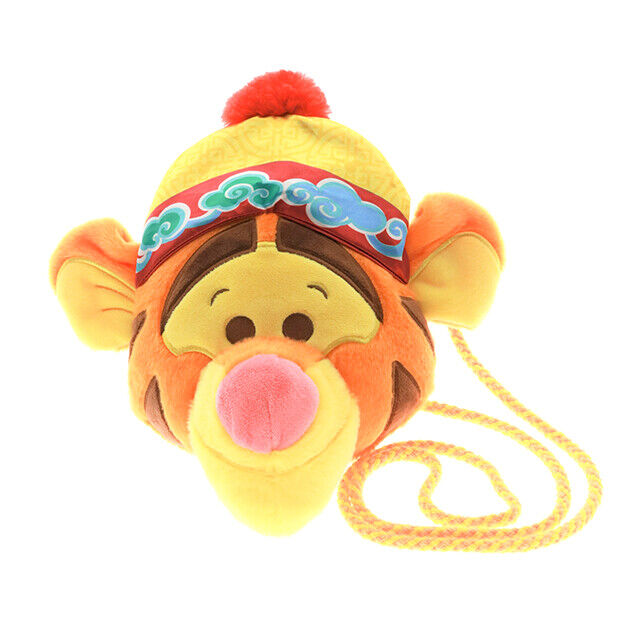 HKDL Hong Kong Disney 2022 CNY Winnie The Pooh Tigger Plush Pouch Crossbody Bag