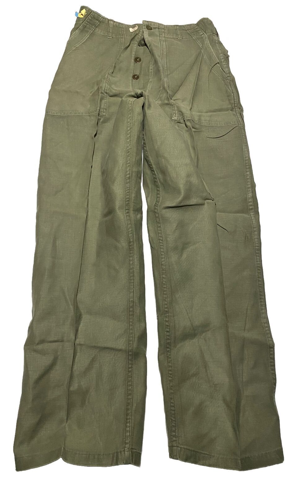 Vintage Vietnam Era OG 107 Trousers Button-Fly Pants 31x32 AC1