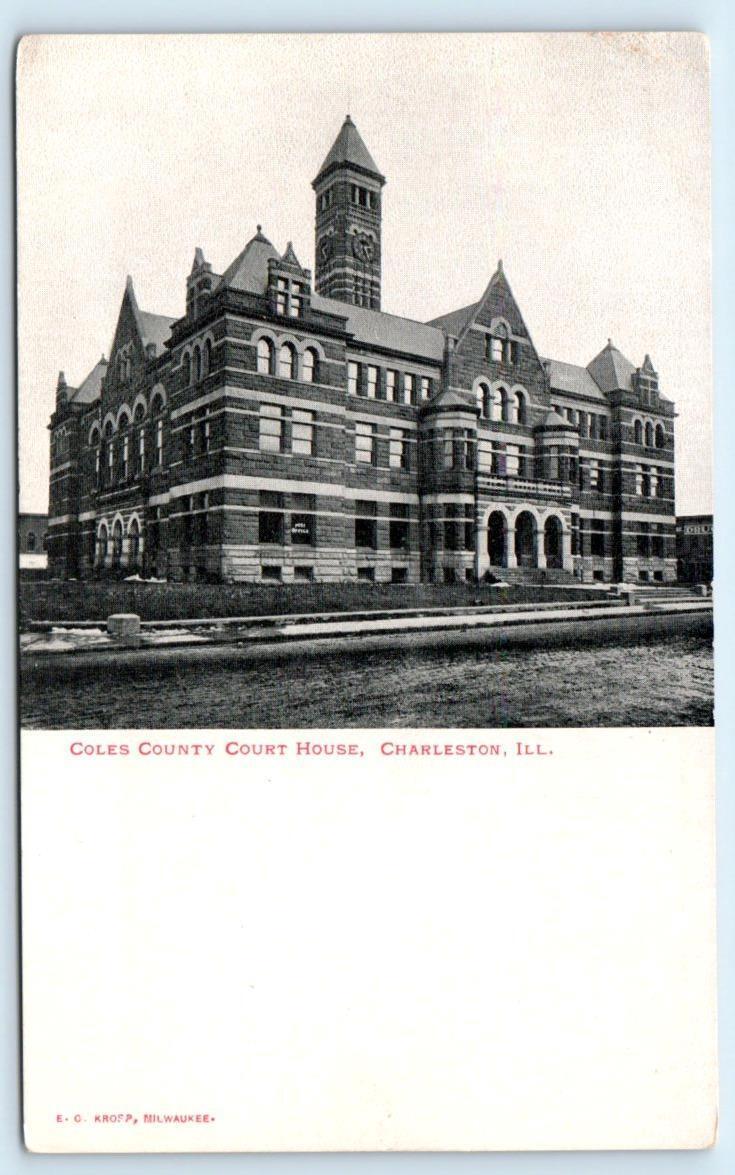 CHARLESTON, IL Illinois ~ Coles County  COURT HOUSE  c1900s  Postcard