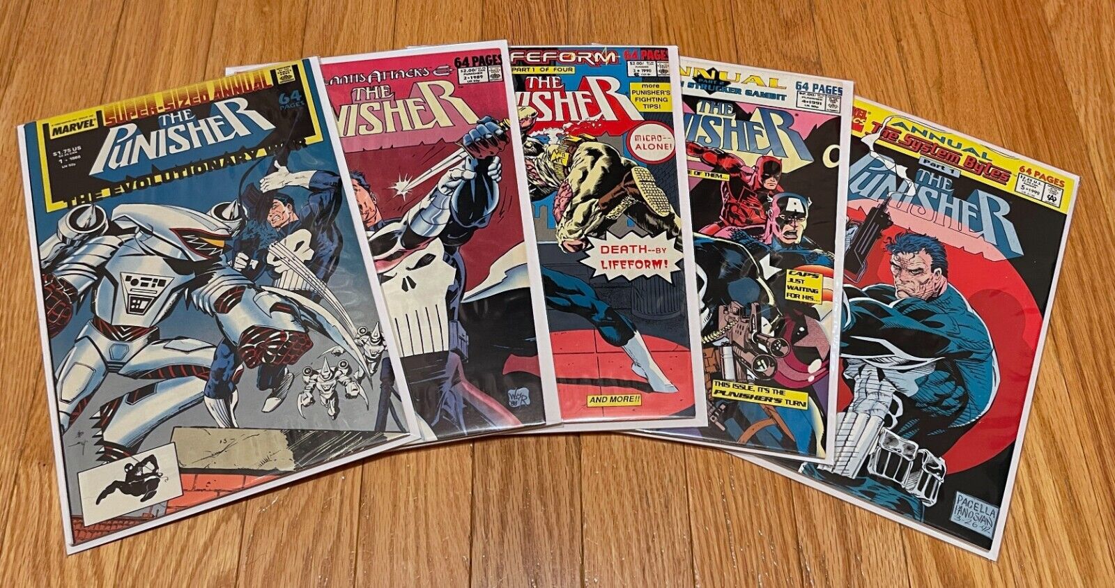 Marvel Punisher Annual (1988) #1 2 3 4 5 Moon Knight DD Lot of 5 VF- to VF/NM