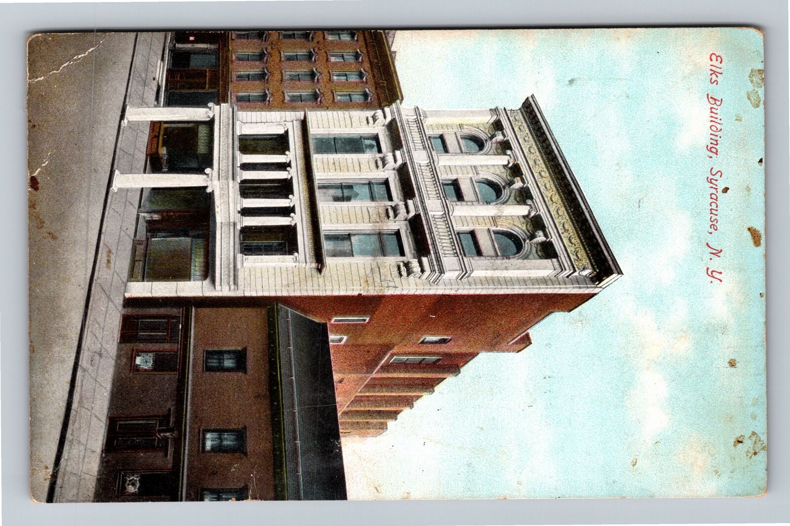 Syracuse NY-New York, Elks Building, c1910 Vintage Souvenir Postcard
