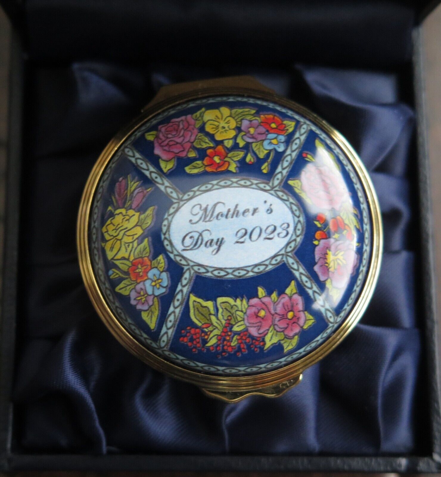 New HALCYON DAYS Enameled onto Copper England Mother's Day 2023 Trinket Box $345