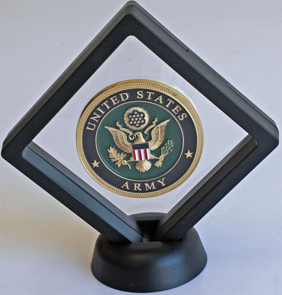 2-Stand Floating Challenge Coin Medal ANY Coin Holder Display Case Holder