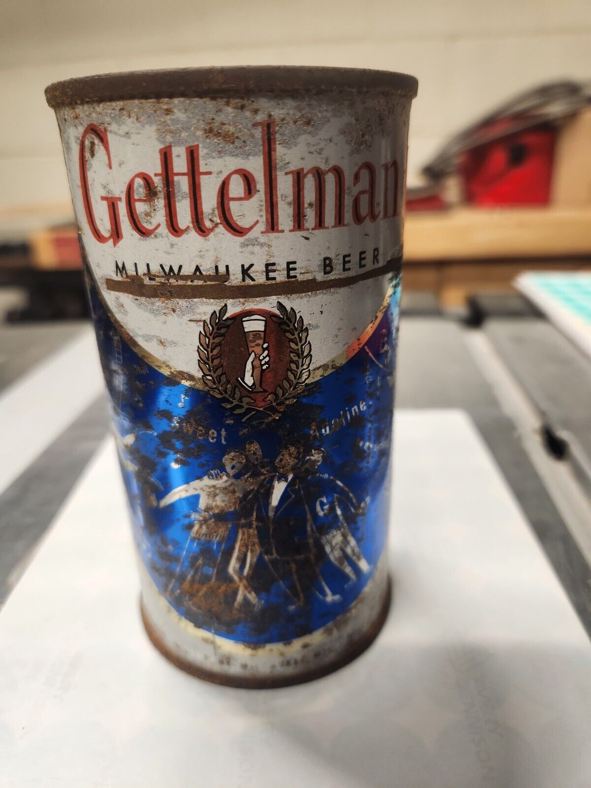 GETTELMAN : Roll Out the Barrel Set Can : Milwaukee Wisconsin Blue Rare 