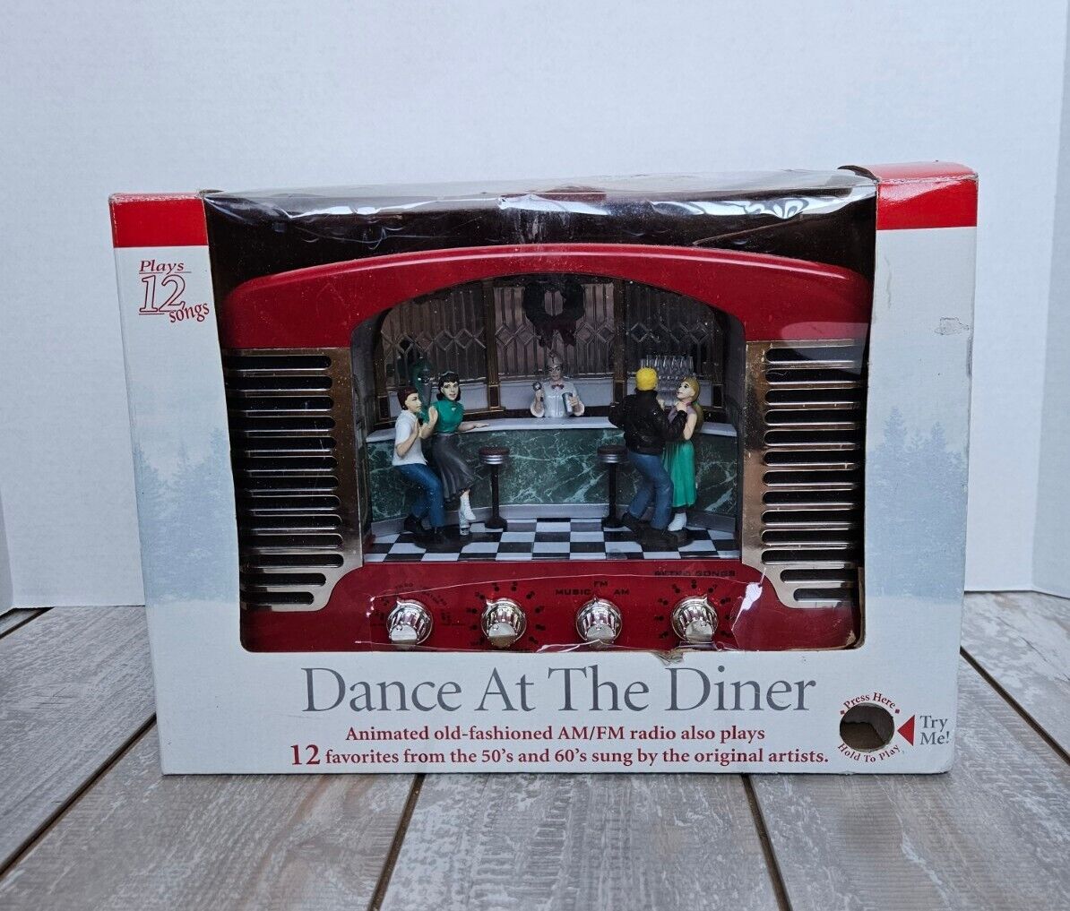 Vintage MR CHRISTMAS RADIO 12 Song ANIMATED DANCE AT THE DINER |Music Box| AM/FM