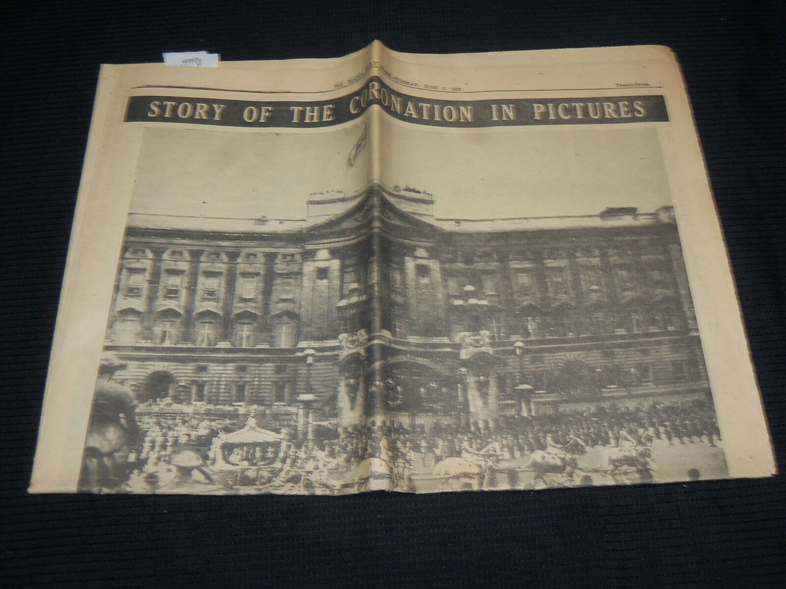 1953 JUNE 2 BOSTON GLOBE NEWSPAPER - CORONATION IN PICTURES SECTION - NP 4251L