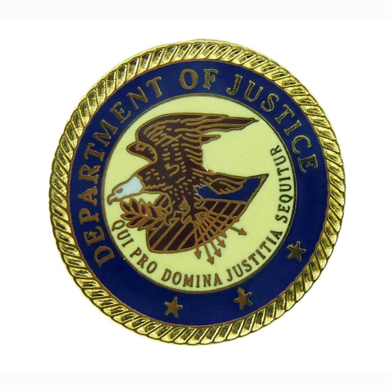 DOJ Department of Justice Federal Agency Seal Logo Lapel Pin Law Enforcement