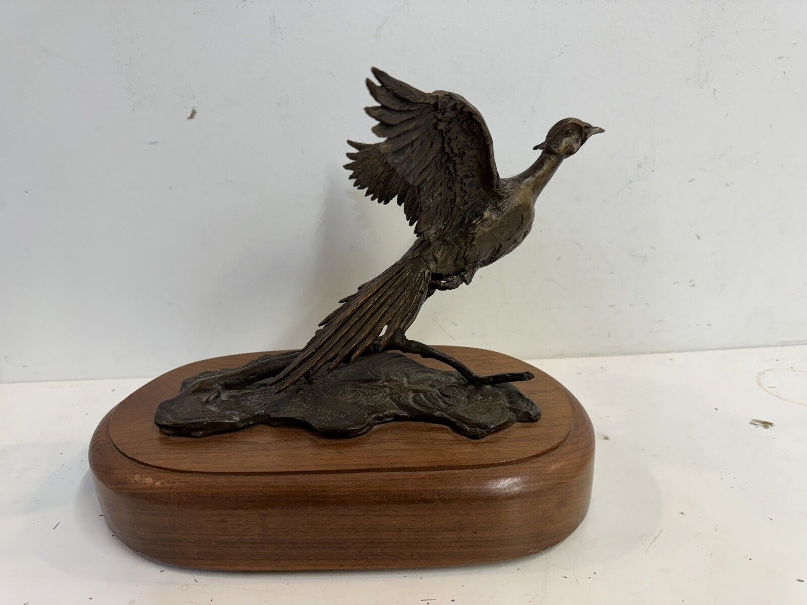 Vintage Bob Winship Bronze Pheasant Wildlife Bird Sculpture 33/125 1985