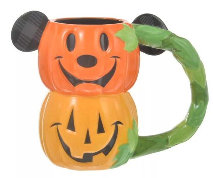 Disney Mickey Mouse Jack-O-Lantern Pumpkin Halloween 2021 Ceramic Coffee Mug