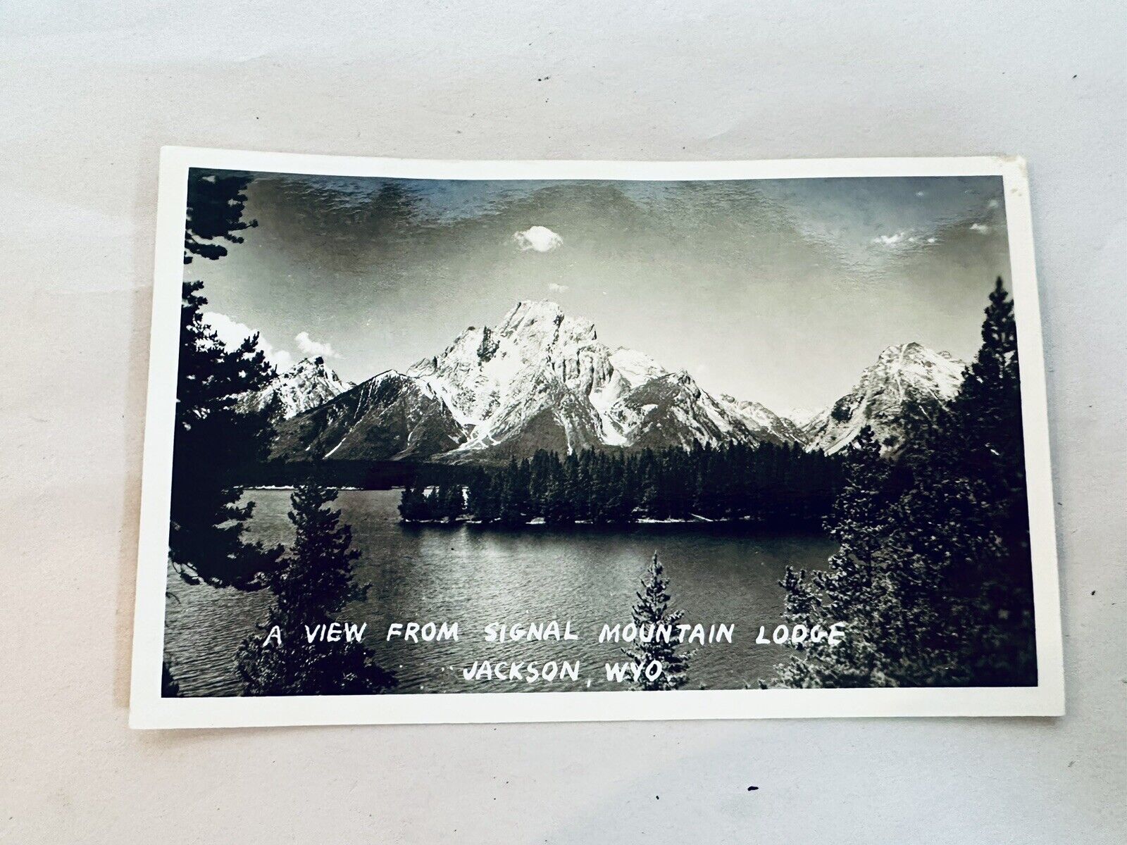 RPPC Postcard A View From Signal Mountain Lodge Jackson, Wyoming  #338