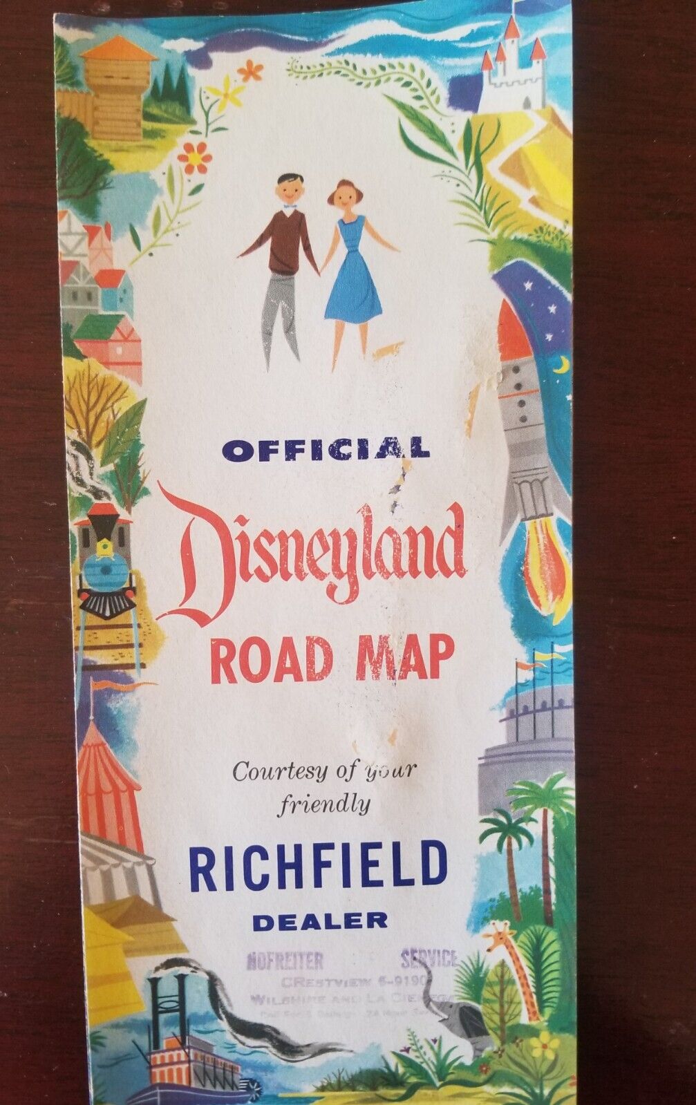 Official Disneyland Map 1955