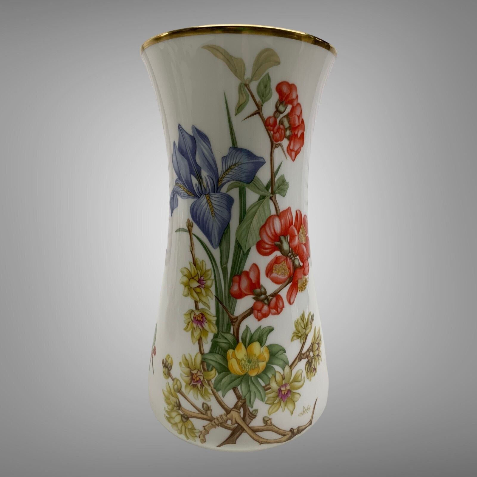 1981 Wedgwood Bone China Vase Royal Horticultural Society RHS Made in England #4
