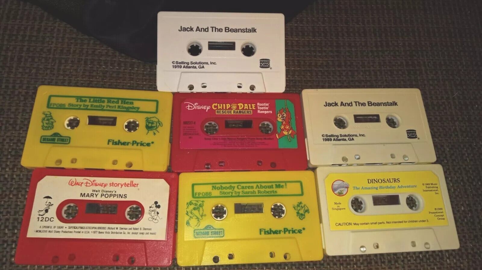 VTG 70\'s & 80s Disney Soundtrack Cassette Tape Lot  