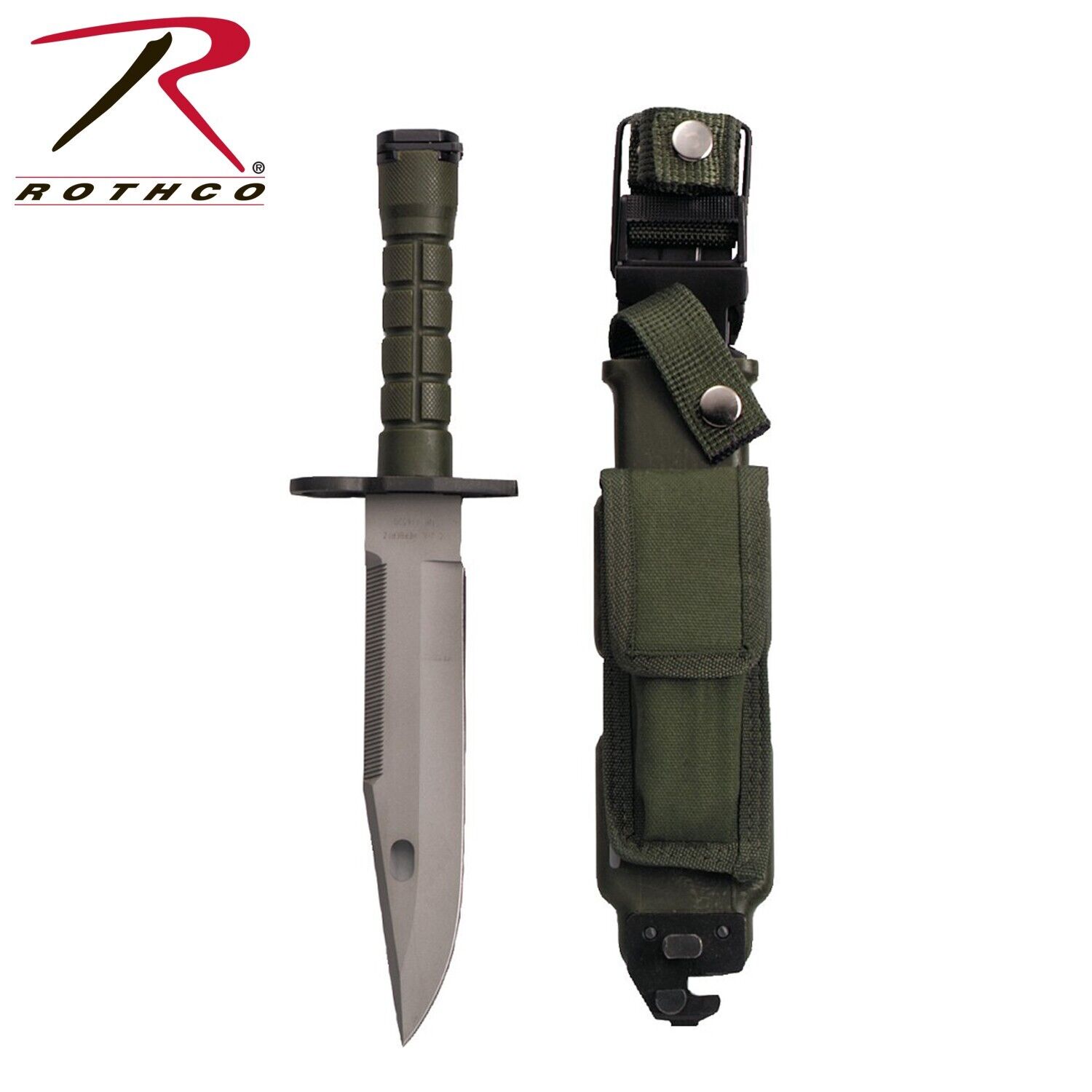 Rothco G.I. Type M-9 Bayonet W/Sheath - Olive Drab