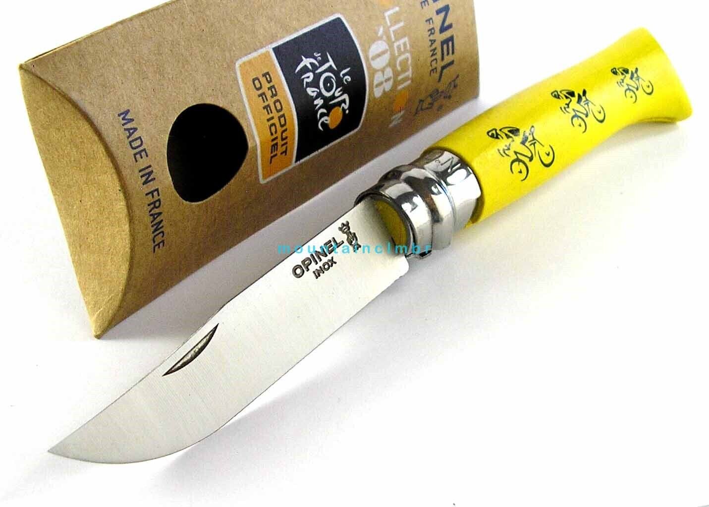 Opinel No 8 TOUR DE FRANCE Limited Edition Yellow Sandvik Stainless Knife France